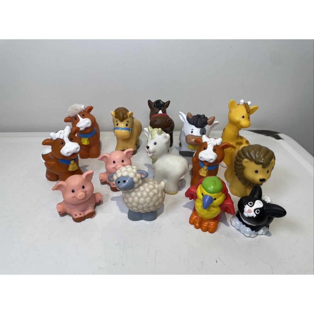 Fisher Price Little People Animals Toy Mixed Lot of 14 Animals